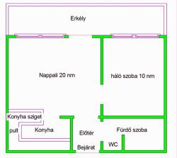 flat For rent 1022 Budapest Alvinci út 49sqm 280 000 HUF/month ing_kep: 2