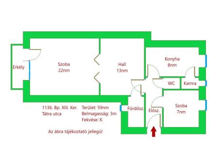 flat For rent 1136 Budapest Tátra utca Property image: 2