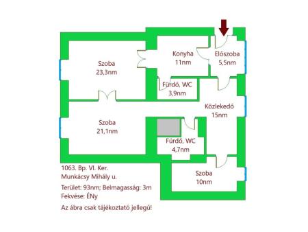 Eladó lakás 1063 Budapest Munkácsy Mihály utca Ingatlan kép: 2
