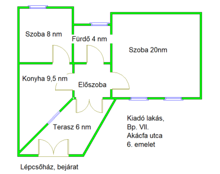 Kiadó lakás 1072 Budapest Akácfa utca Ingatlan kép: 3