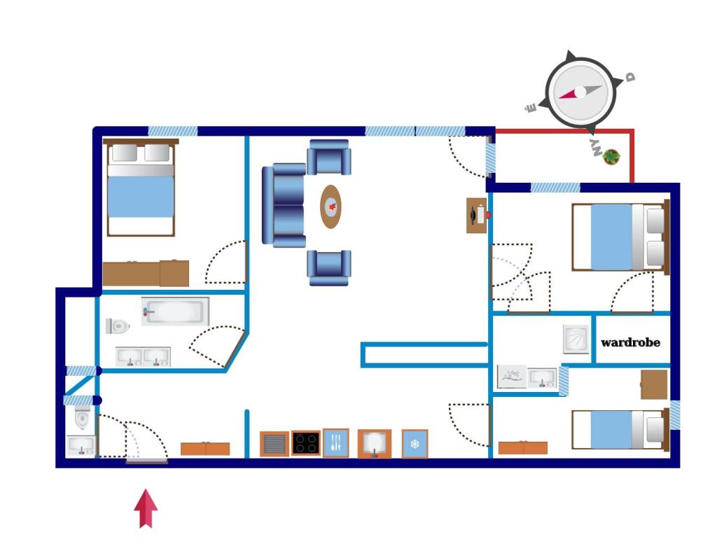 flat For rent 1053 Budapest Stollár Béla utca 89sqm 1 300 €/month Property image: 1