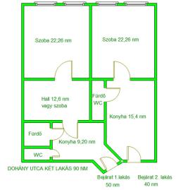 flat For sale 1074 Budapest Dohány utca 90sqm 110M HUF Property image: 2