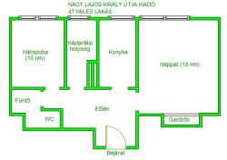 flat For rent 1148 Budapest Nagy Lajos király útja 47sqm 200 000 HUF/month Property image: 2