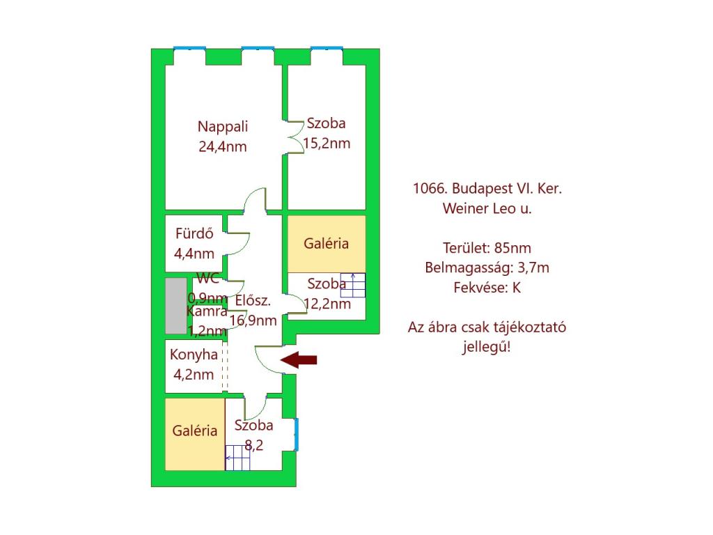Eladó lakás 1066 Budapest Weiner Leó utca Ingatlan kép: 1
